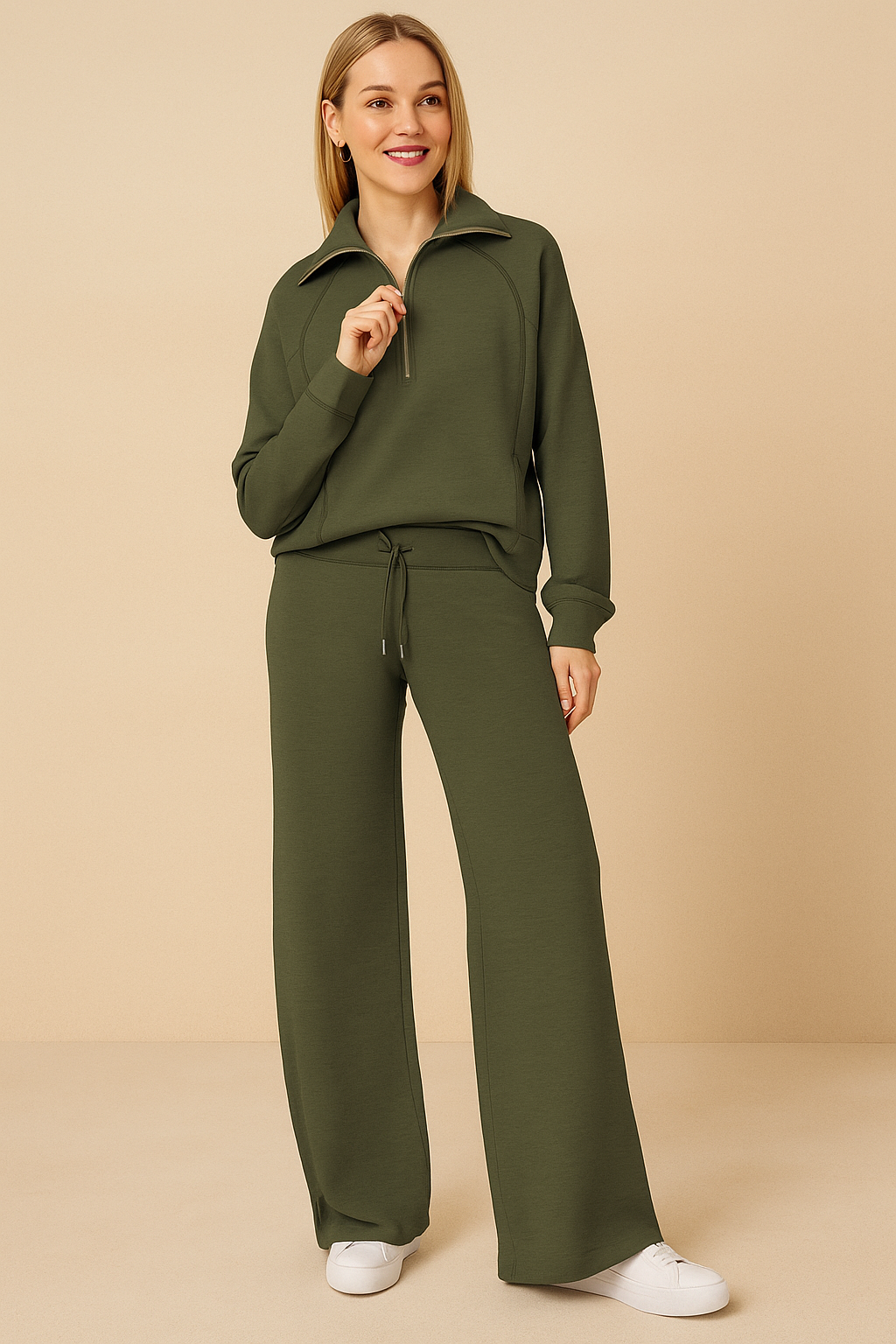 Damen Trainingsset Zweiteilig Weite Hose