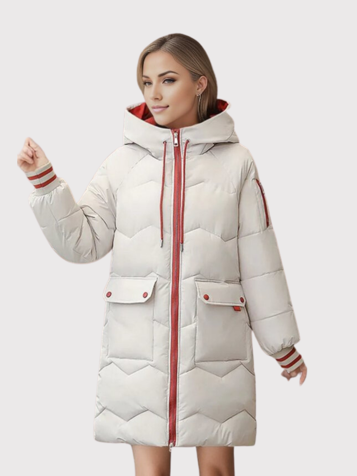 Damen Winterparka Lang Mit Kapuze