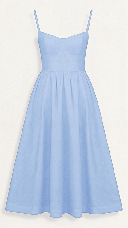 Damen A-Linien-Midikleid Ascot-Stil
