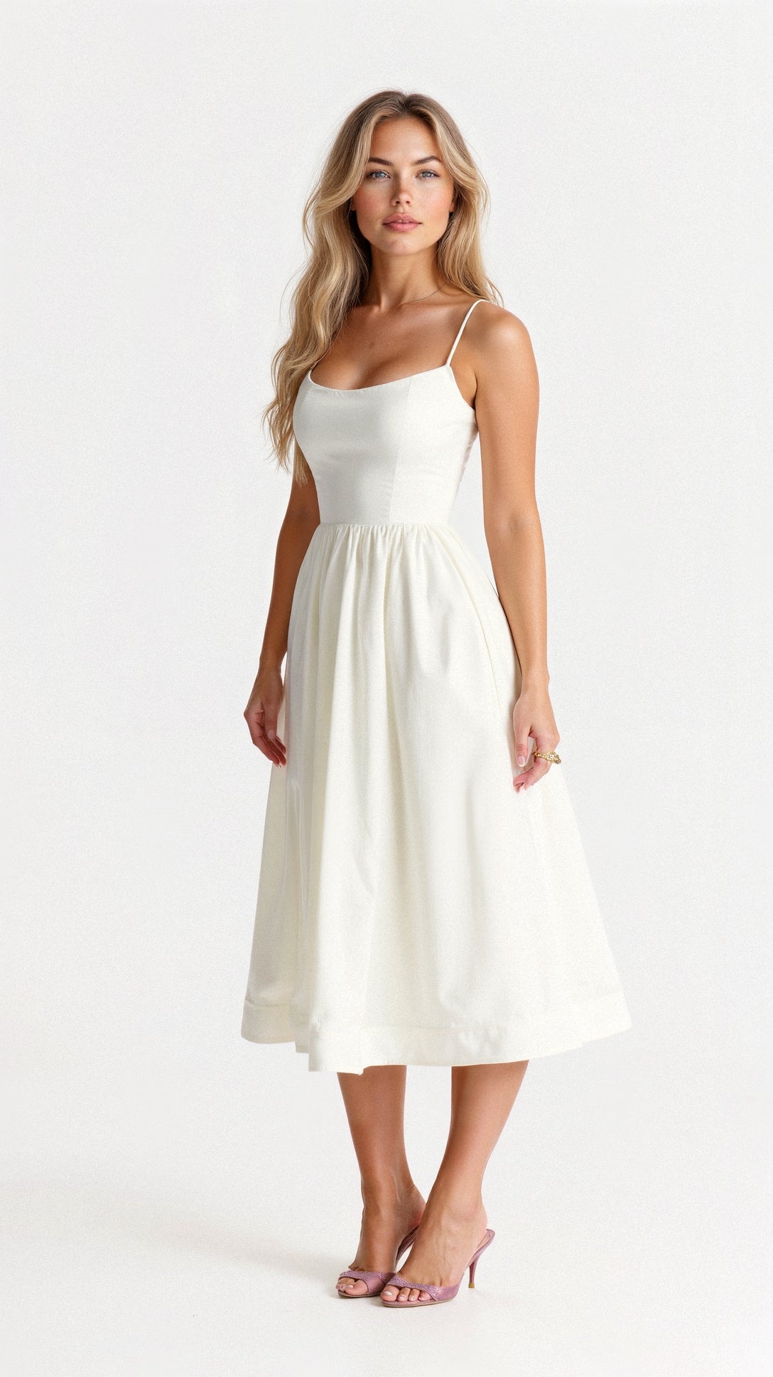 Damen A-Linien-Midikleid Ascot-Stil - Norvielle