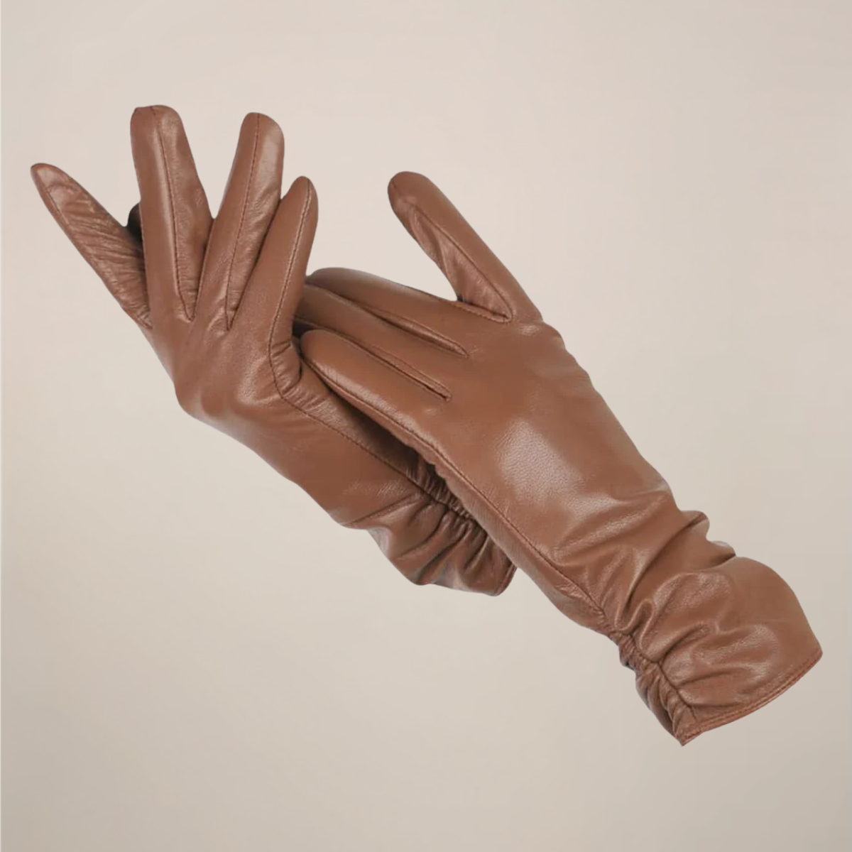 Damen Handschuhe Elegantes Design Gerafftes Handgelenk