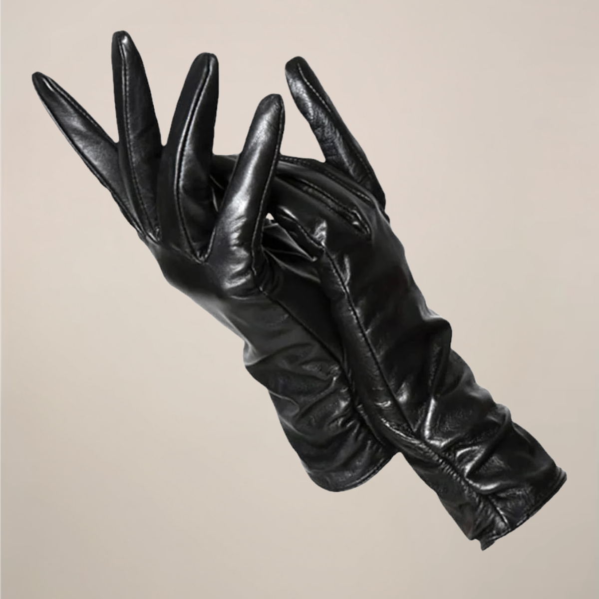 Damen Handschuhe Elegantes Design Gerafftes Handgelenk