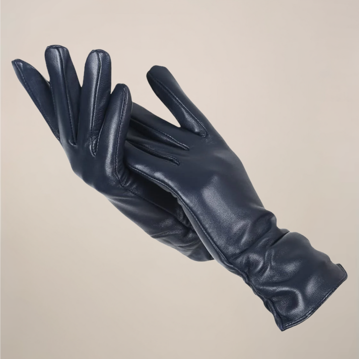 Damen Handschuhe Elegantes Design Gerafftes Handgelenk - Norvielle