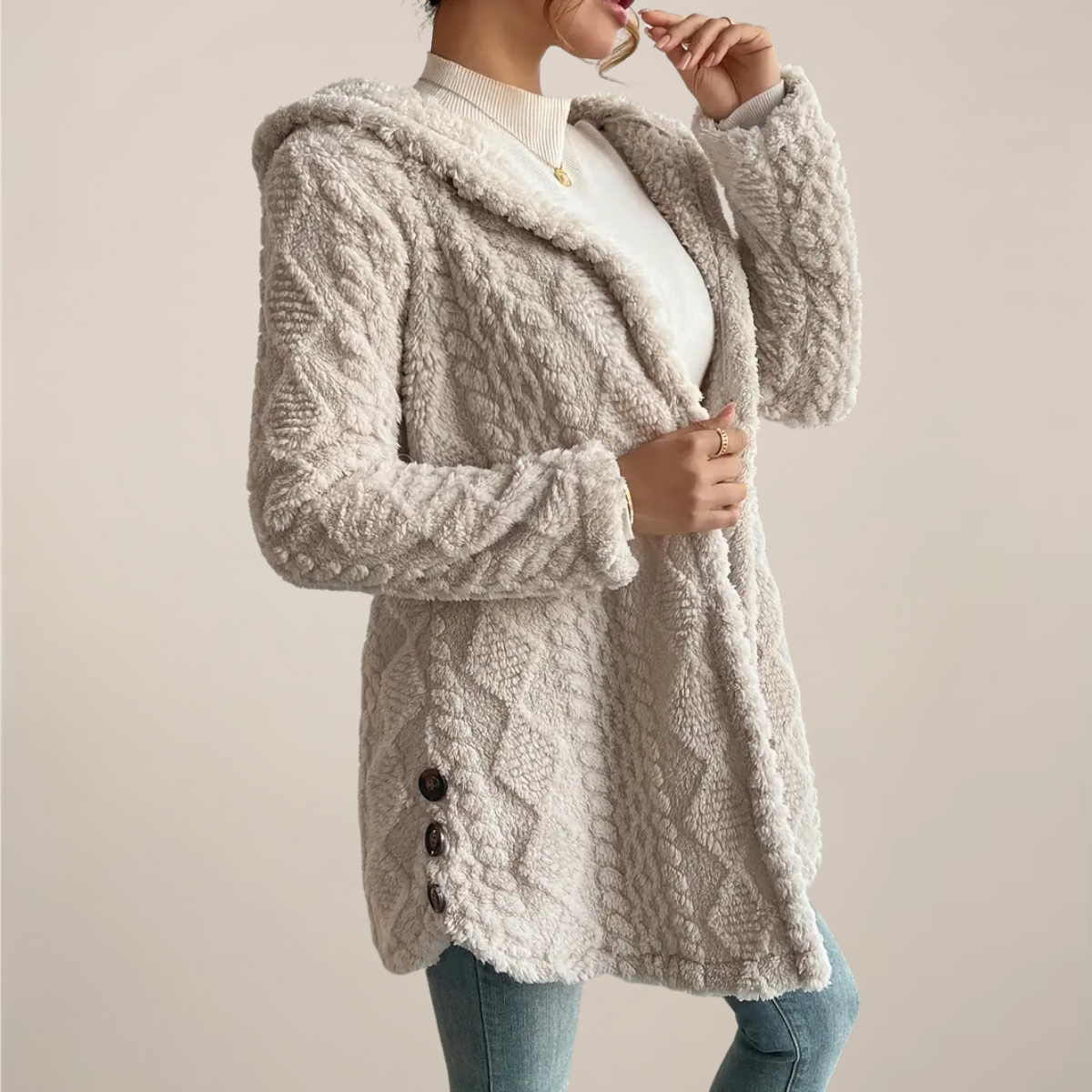 Damen Strickcardigan Lockerer Frühlingslook