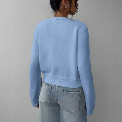 Damen Cardigan Mit Kragen Und Knöpfen