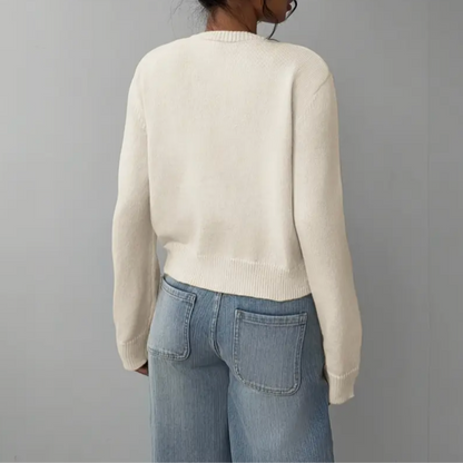 Damen Cardigan Mit Kragen Und Knöpfen