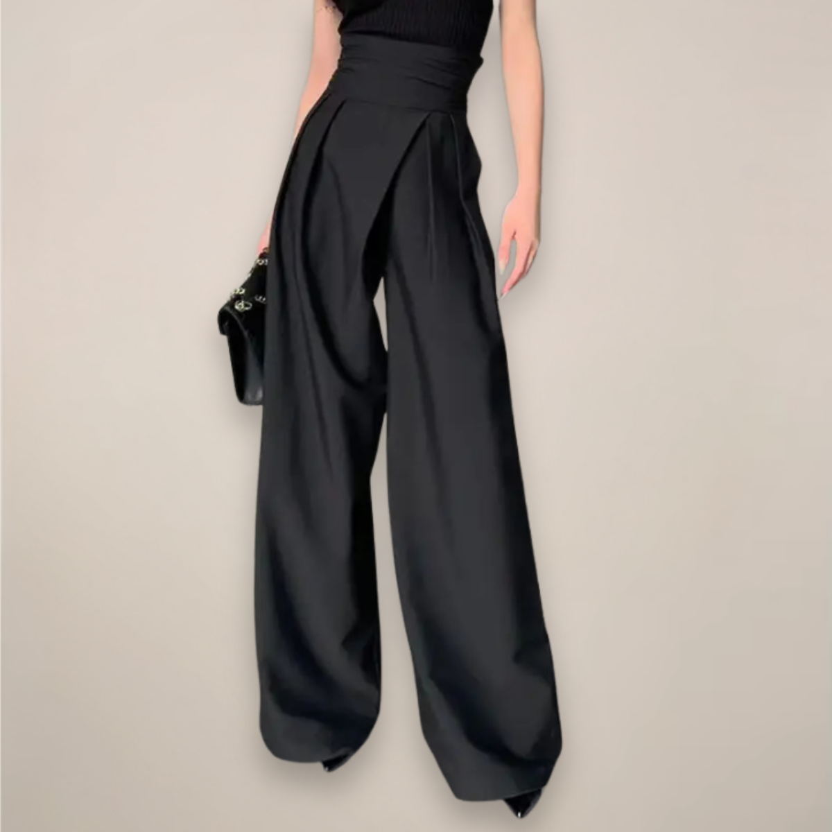 Damen Hochtaillierte Weitehose - Norvielle
