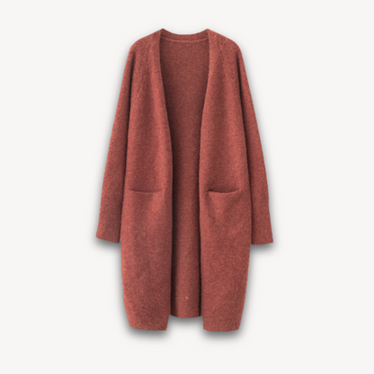Damen Offener Langcardigan