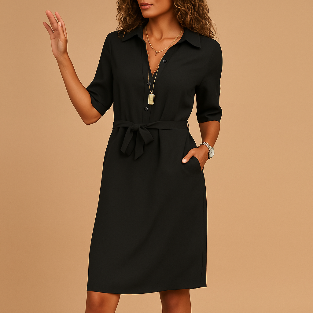 Johanna Damen Midi-Kleid Alltag - Norvielle