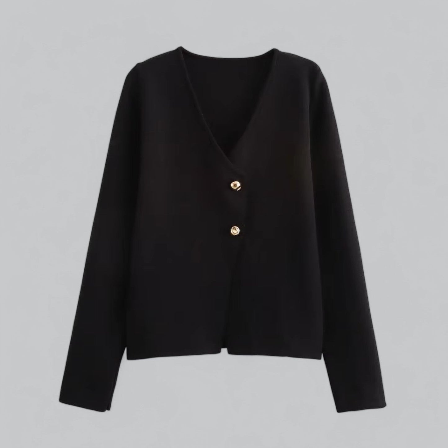 Damen Cardigan Mit Knöpfen Beige - Norvielle