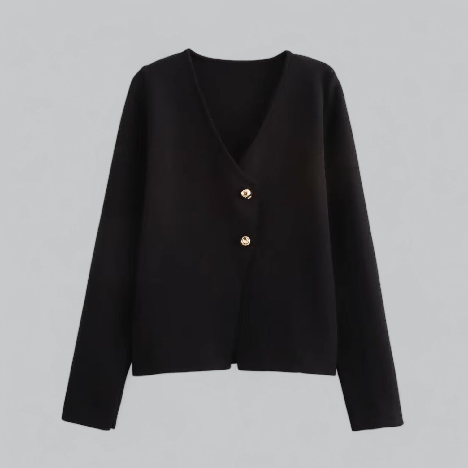 Damen Cardigan Mit Knöpfen Beige - Norvielle