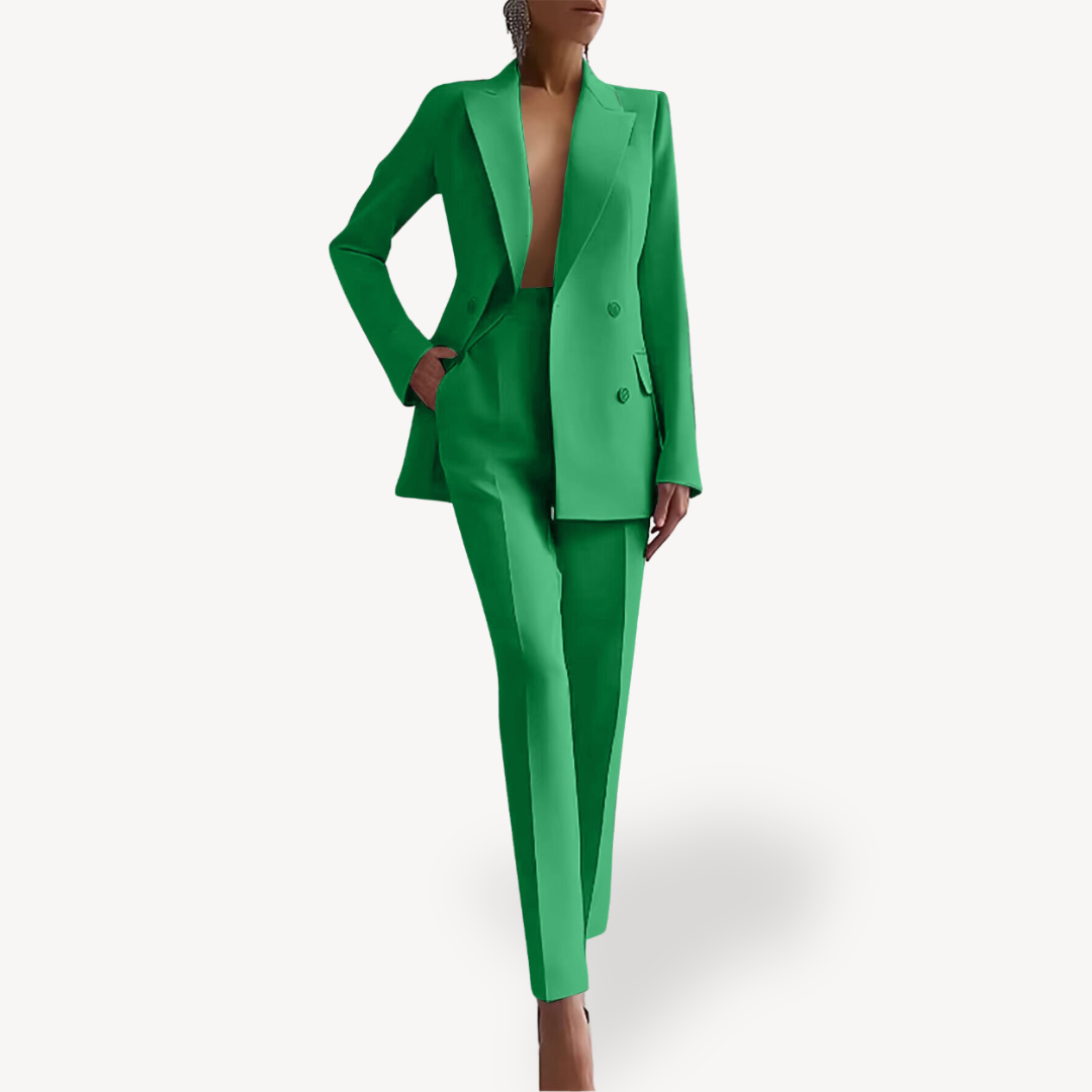Damen Maßgeschneiderter Blazer mit Hose Zweiteiliges Anzugset