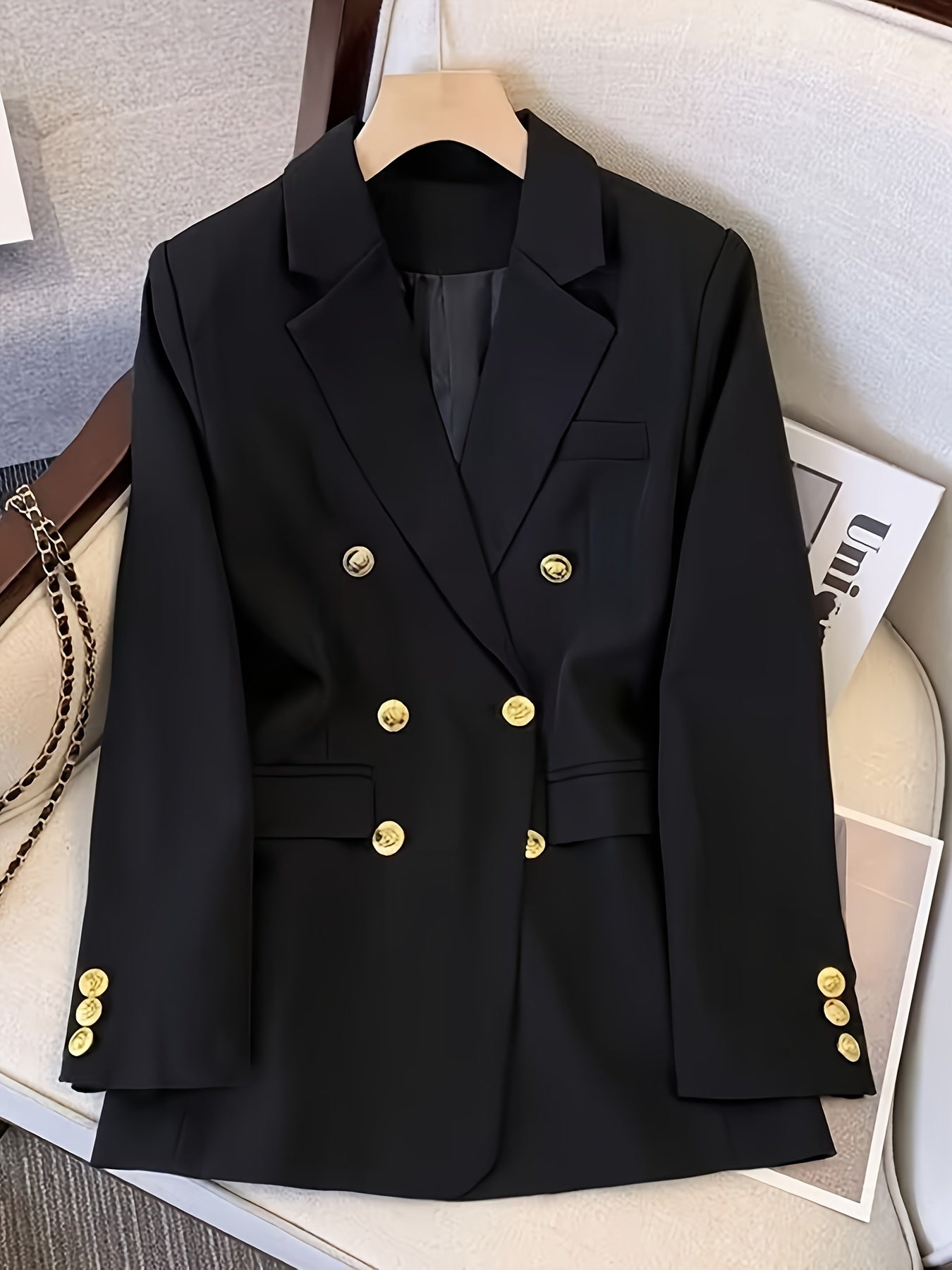 Damen Maßgeschneiderte Doppelreihige Blazerjacke - Norvielle