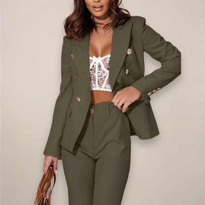 Damen Maßgeschneidertes Blazer Hosen Set