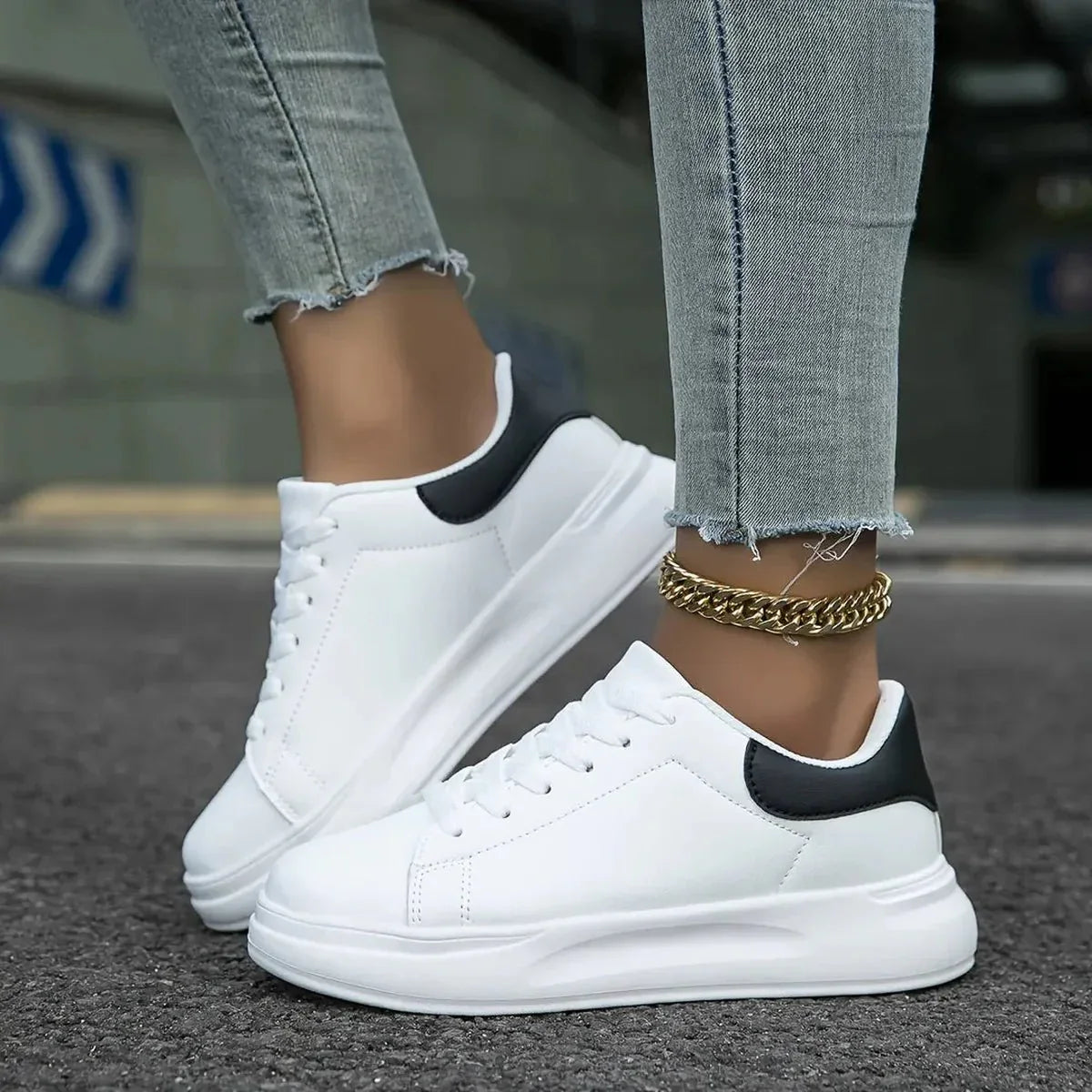 Damen Sneaker Modische Streetstyle Freizeitschuhe