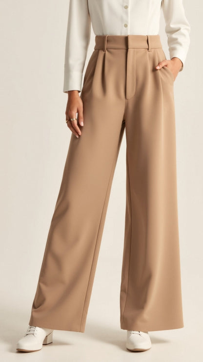 Damen Hochtaillierte Weitehose Frühjahr Gabriela