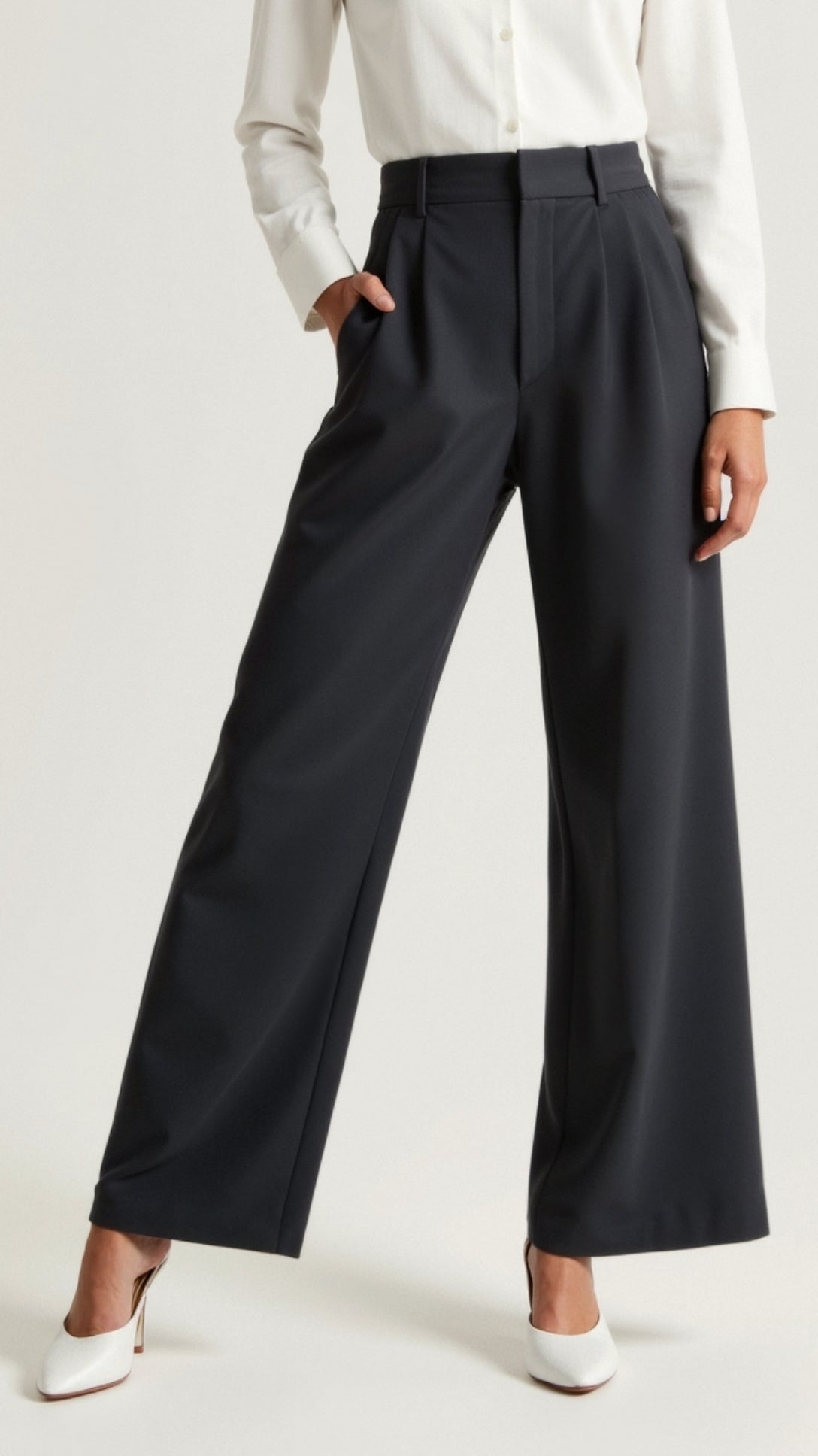 Damen Hochtaillierte Weitehose Frühjahr Gabriela