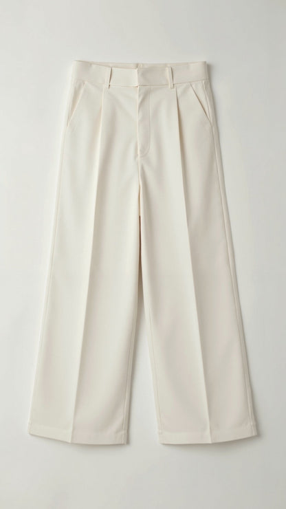 Damen Weitbeinige Hose Hohe Taille