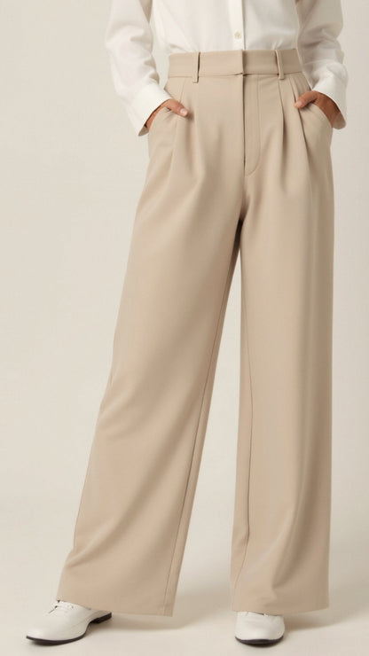 Damen Hochtaillierte Weitehose Frühjahr Gabriela