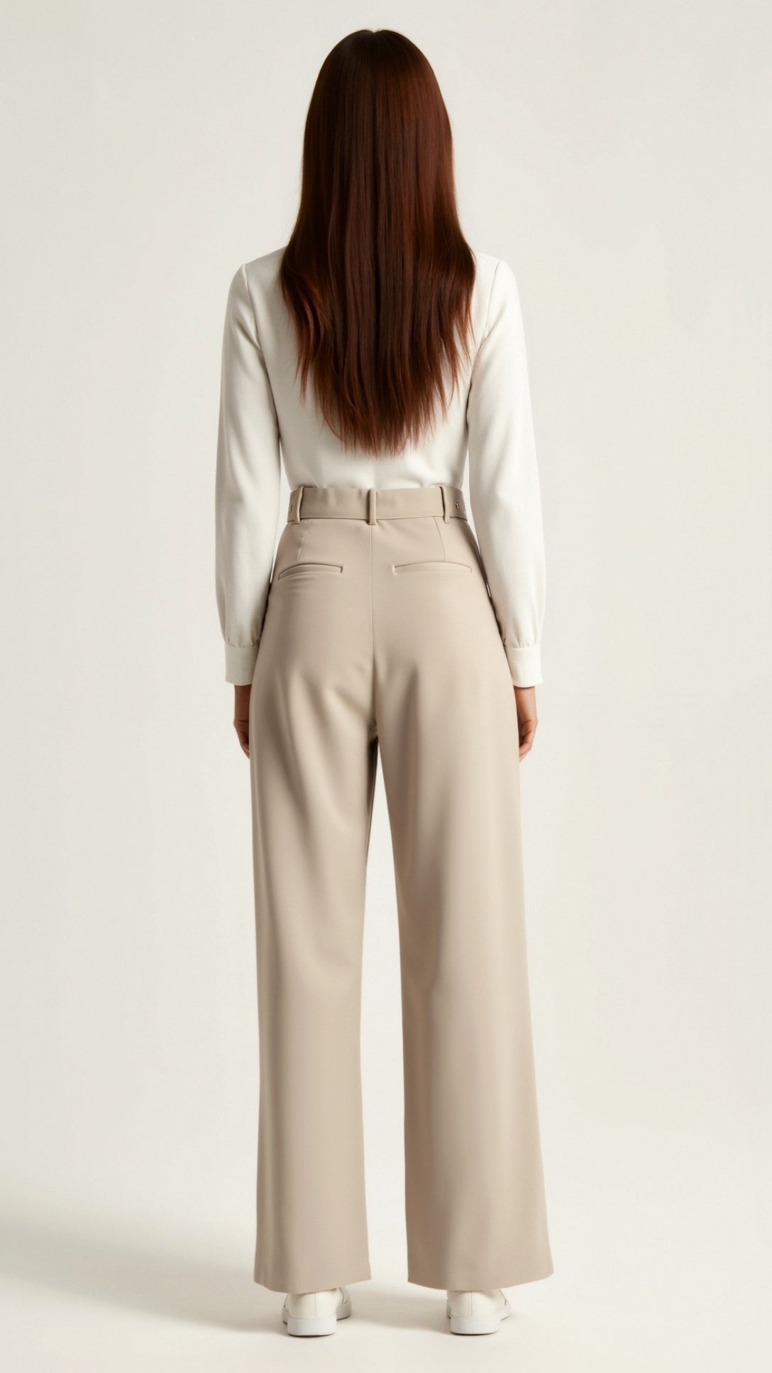 Damen Weite Hose Hohe Taille