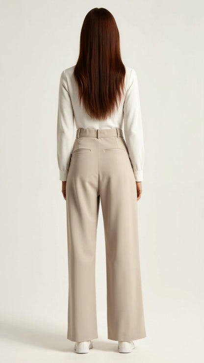 Damen Weite Hose Hohe Taille