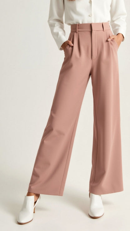 Damen Hochtaillierte Weitehose Frühjahr Gabriela