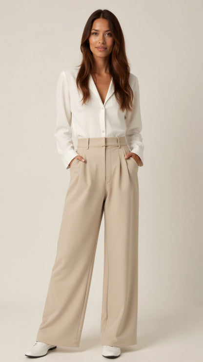 Damen Weite Hose Hohe Taille - Norvielle