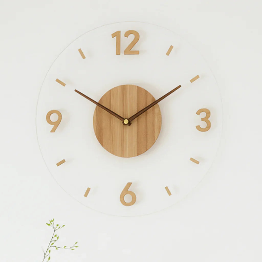 Holzwanduhr Minimalistisch Lautlos