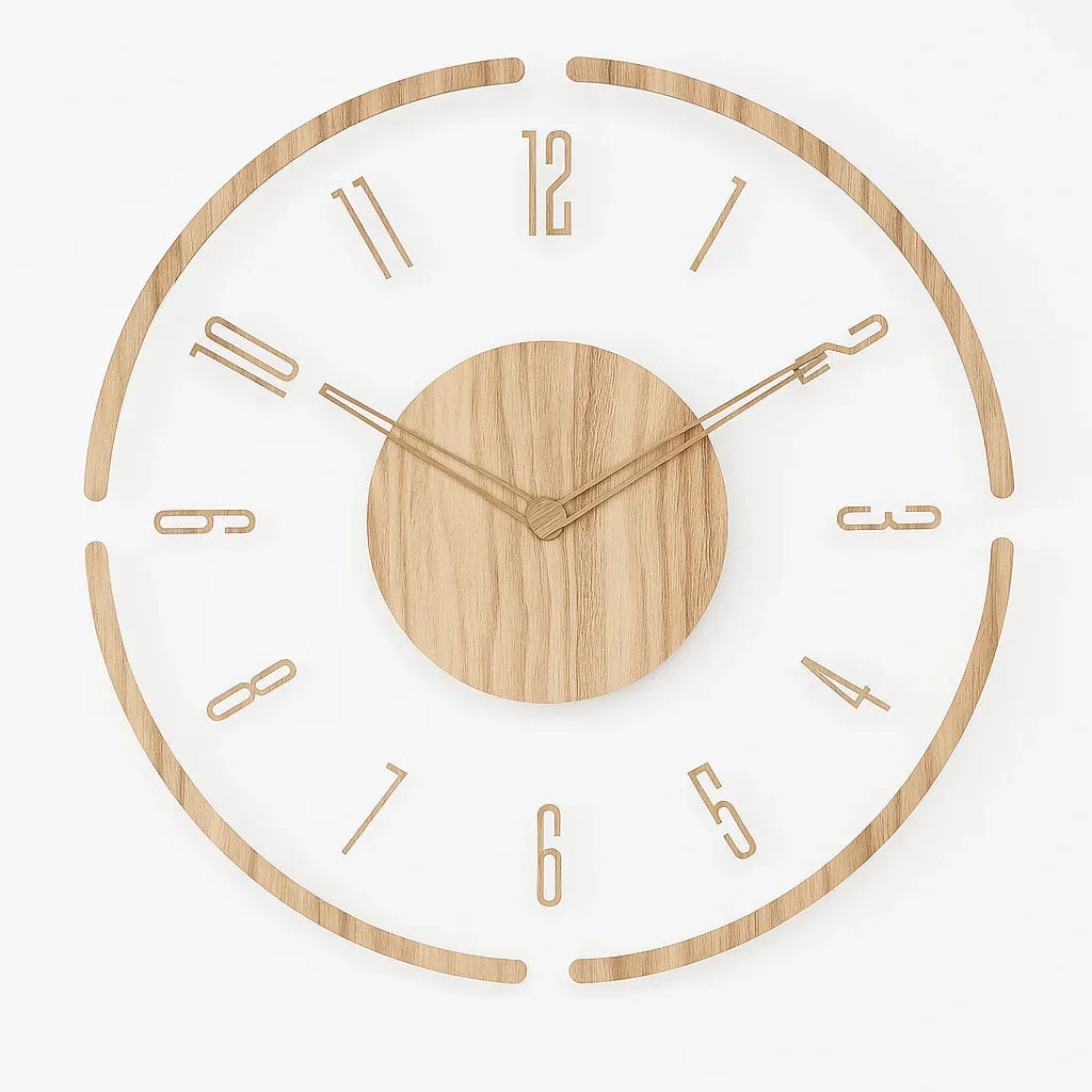 Holzwanduhr Minimalistisch Lautlos