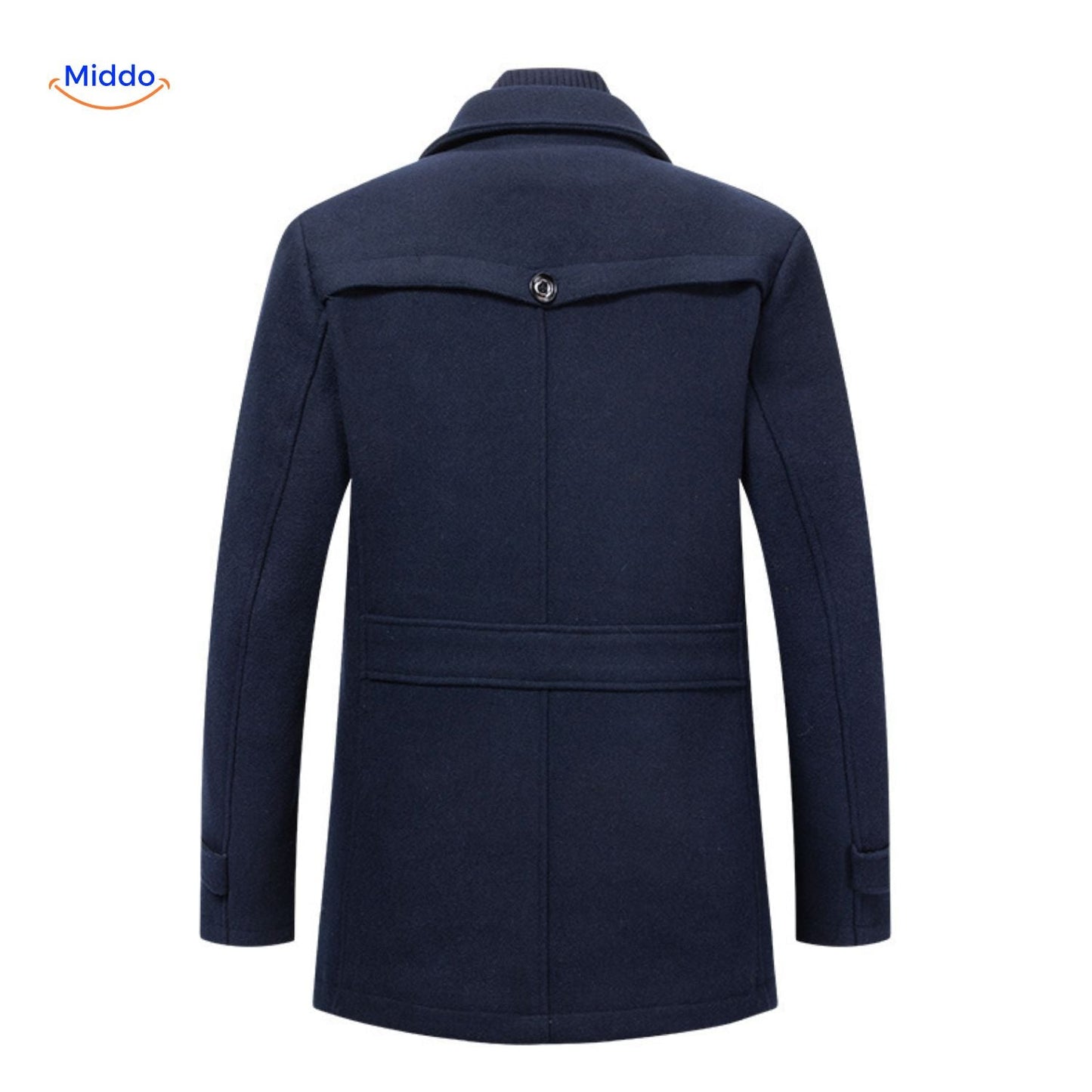 Herren Trenchcoat Doppelkragen Lang Peaky Blinders Stil Beige