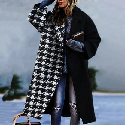 Damen Wollemantel Elegantes Knöchellanges Design Winter