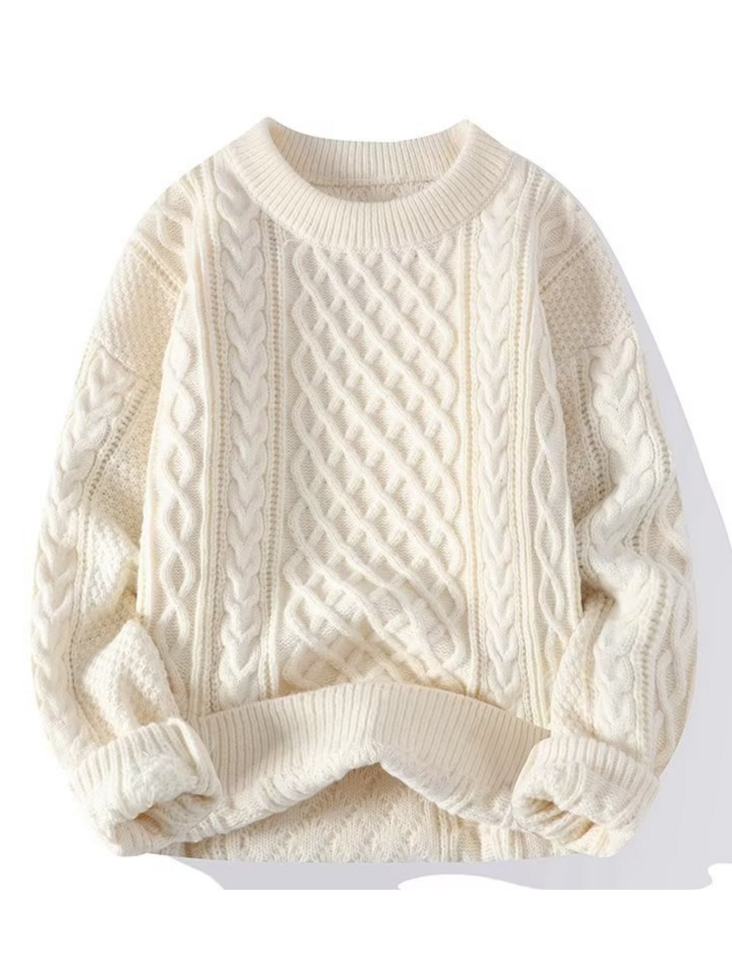Damen Wollpullover Atmungsaktiv Wärme Beige - Norvielle