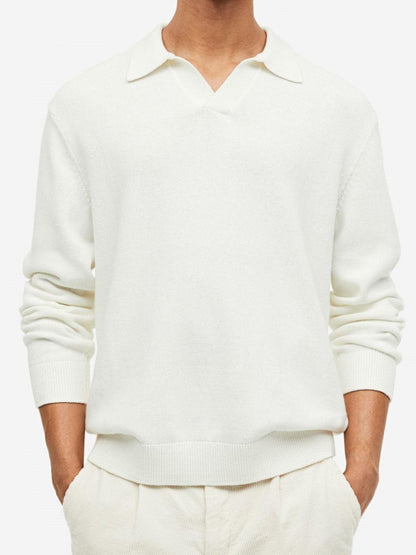 Eleganter Damen Pullover Offener Kragen Stilvoll Beige