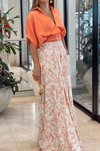 Damen V-Ausschnitt und Hosen Set