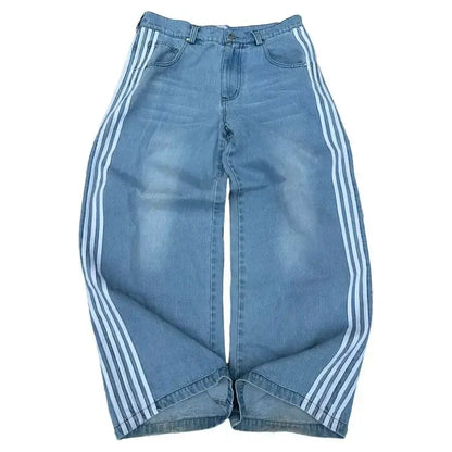 Norvielle Damen Baggy-Jeans Hohe Taille