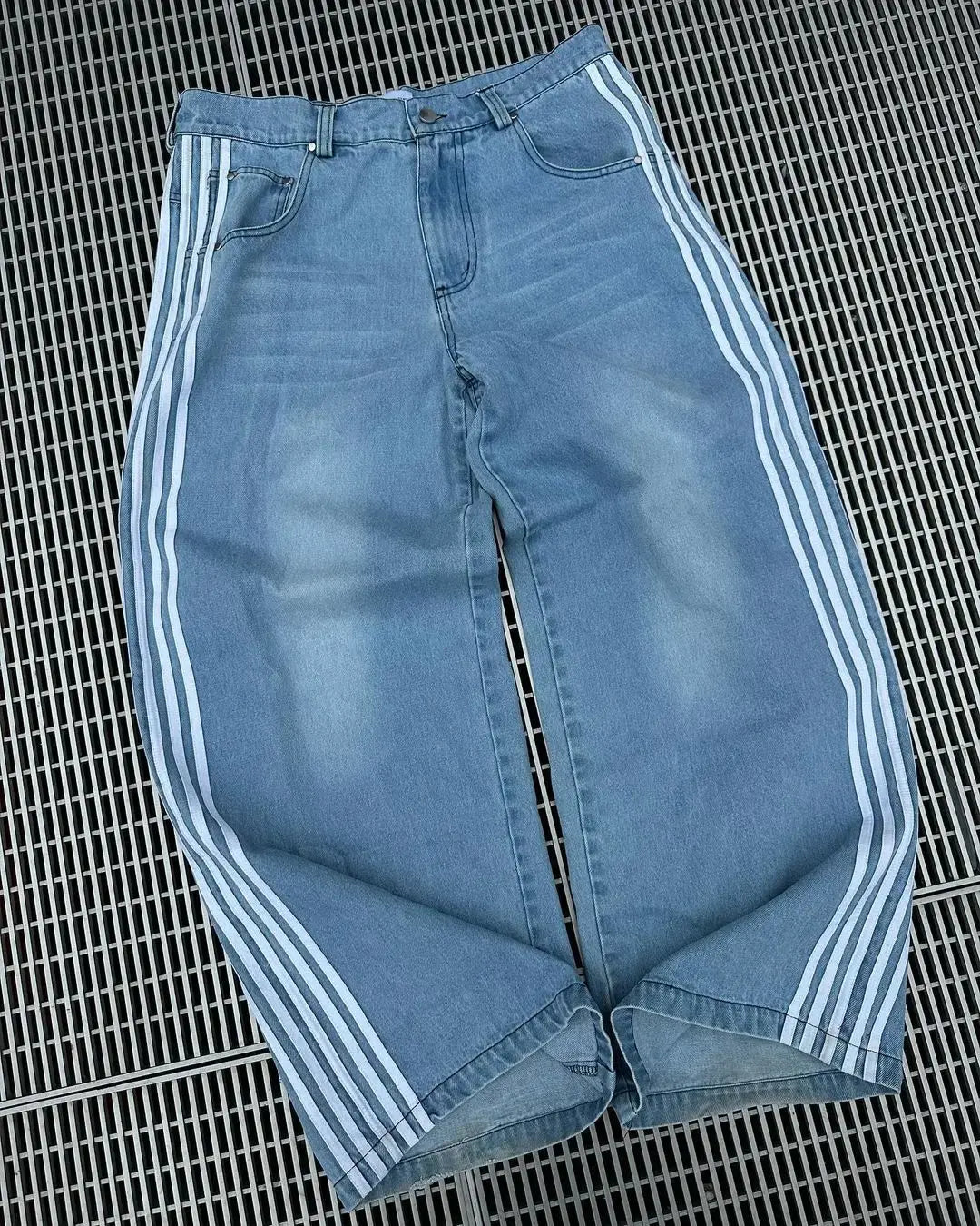 Norvielle Damen Baggy-Jeans Hohe Taille