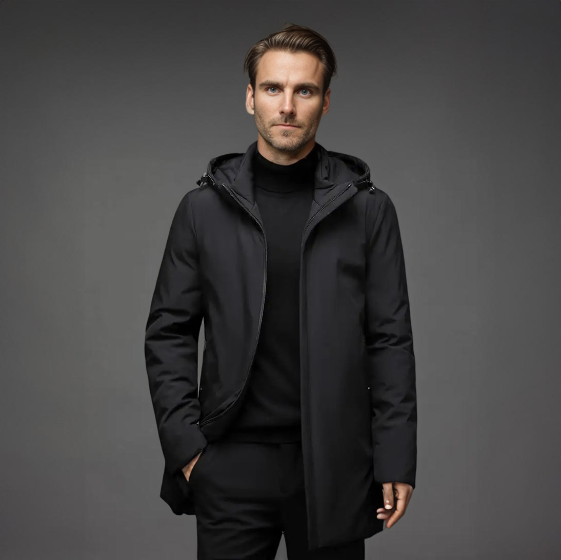 Herren Winterjacke Kapuze Funktionale Ausführung