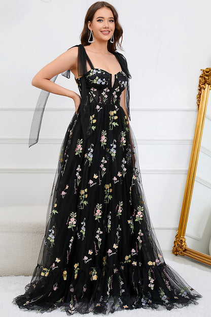 Damen Maxi Kleid Blumenmuster Elegantes Design - Norvielle