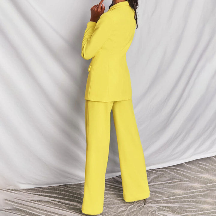Damen Blazer Set 2-teilig Weite Hose