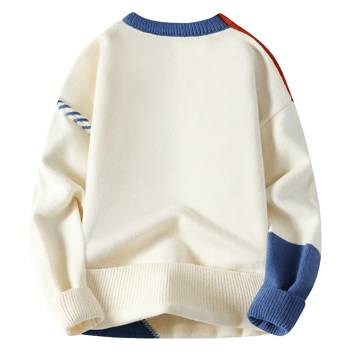Herren Pullover Patch-Design Trendig Grau