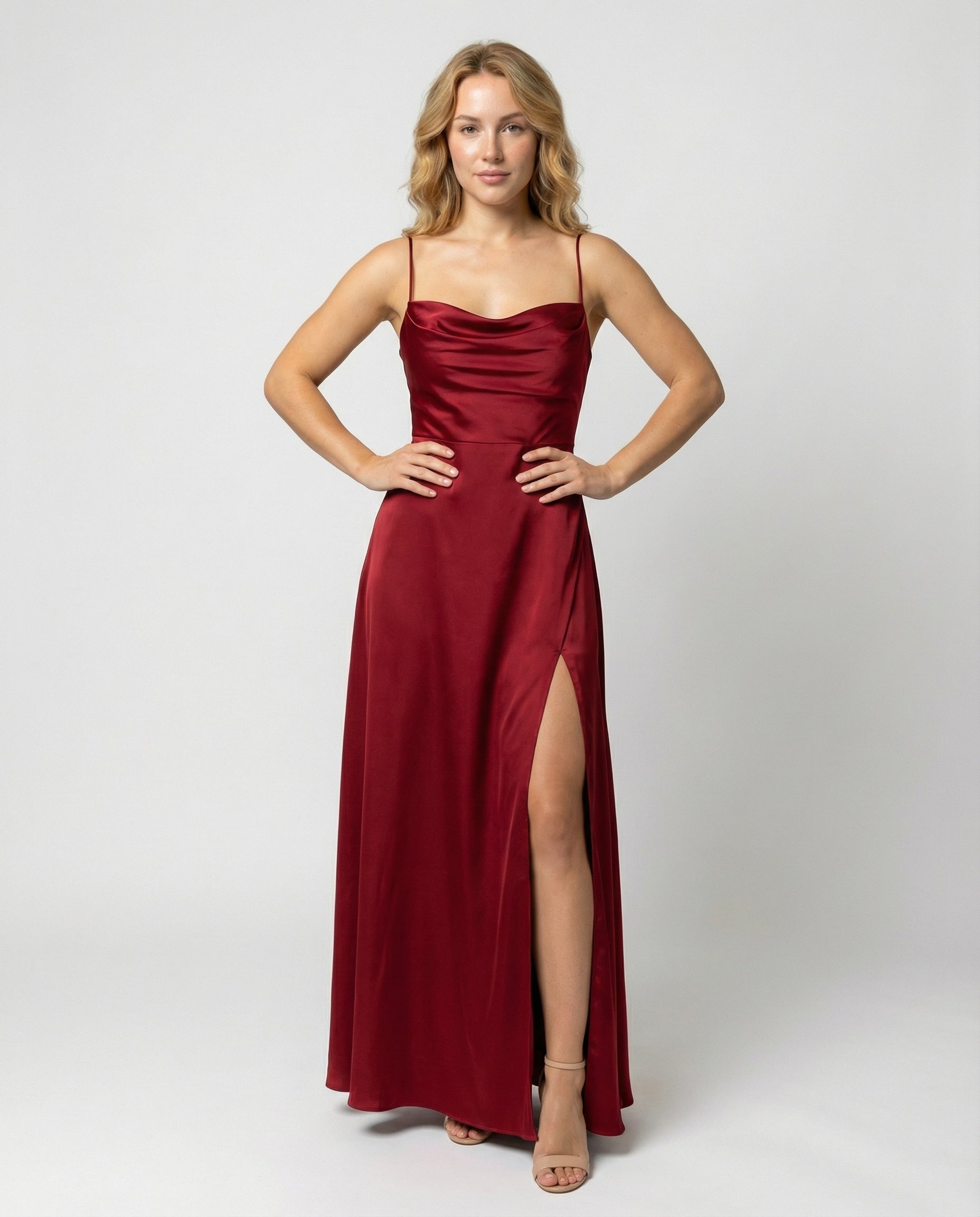 Damen Seiden Maxikleid Elegantes Design - Norvielle