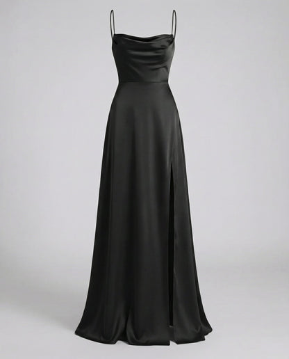 Damen Abendkleid Maxi mit Hochschlitz