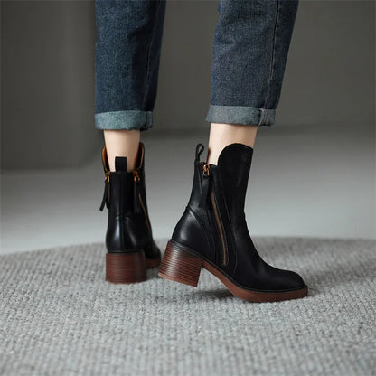 Damen Stiefeletten Hoch Elegant