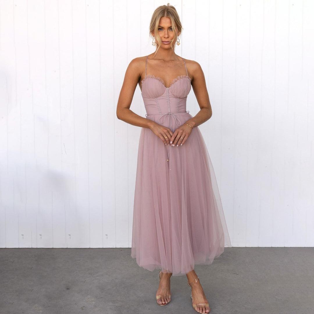 Norvielle Damen Mittelkleid Elegantes Partykleid
