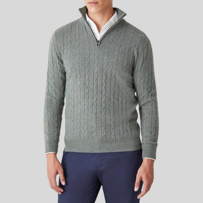 Norvielle Herren Pullover Reißverschluss Hochwertig
