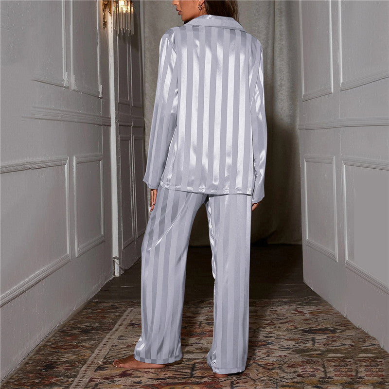 Livéra Damen Pyjama-Set Satin Elegantes Nachtwäsche