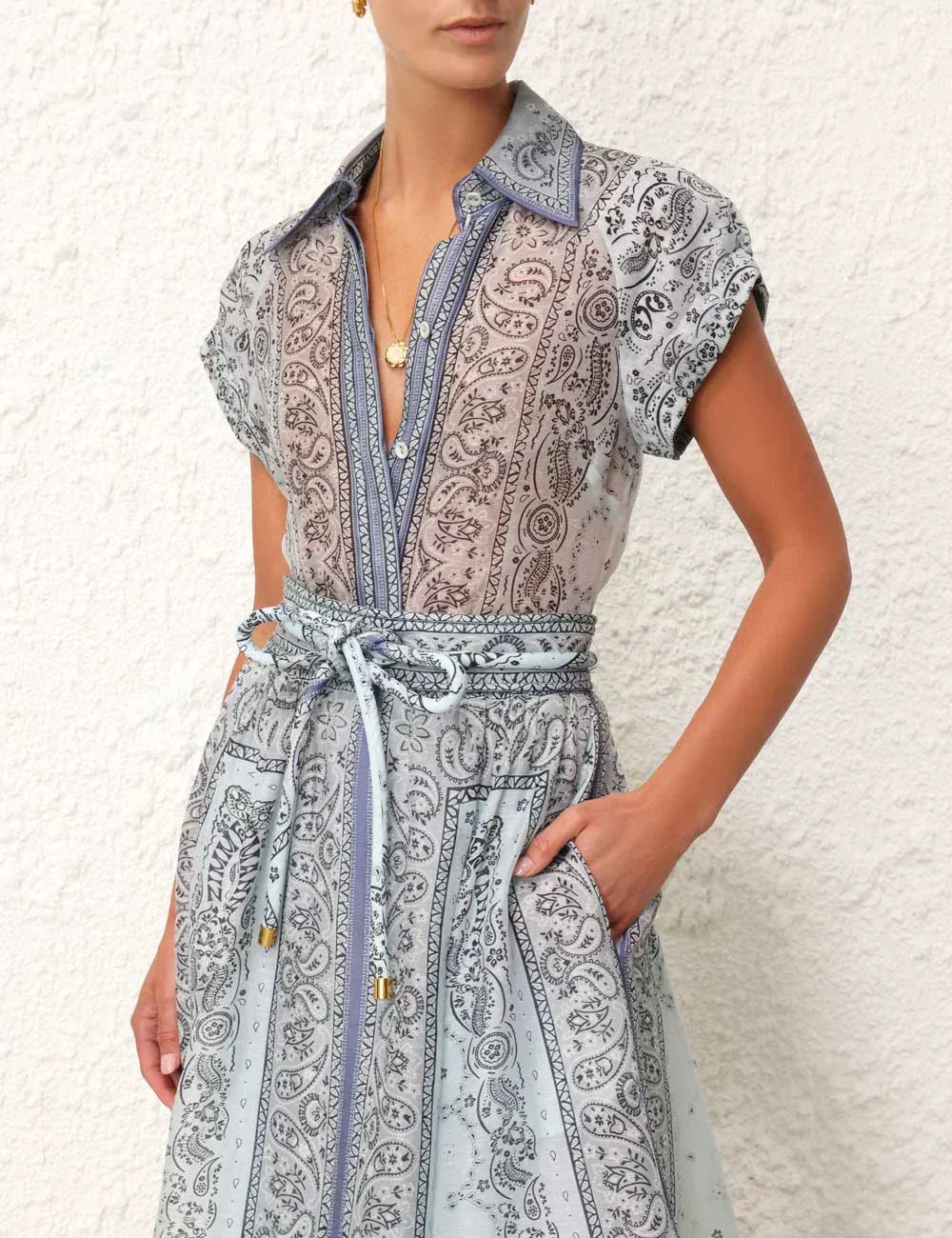 Damen Zweiteiler Paisley Bluse Maxi Rock Elegant