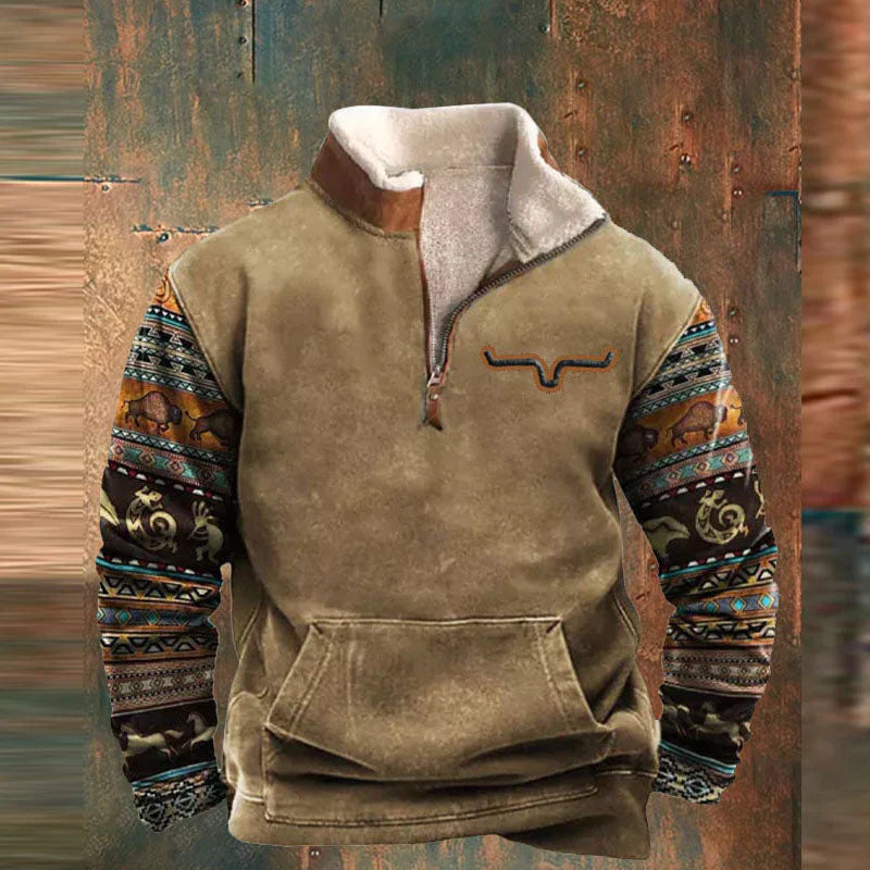 Herren Zip-Jacke Normale Passform