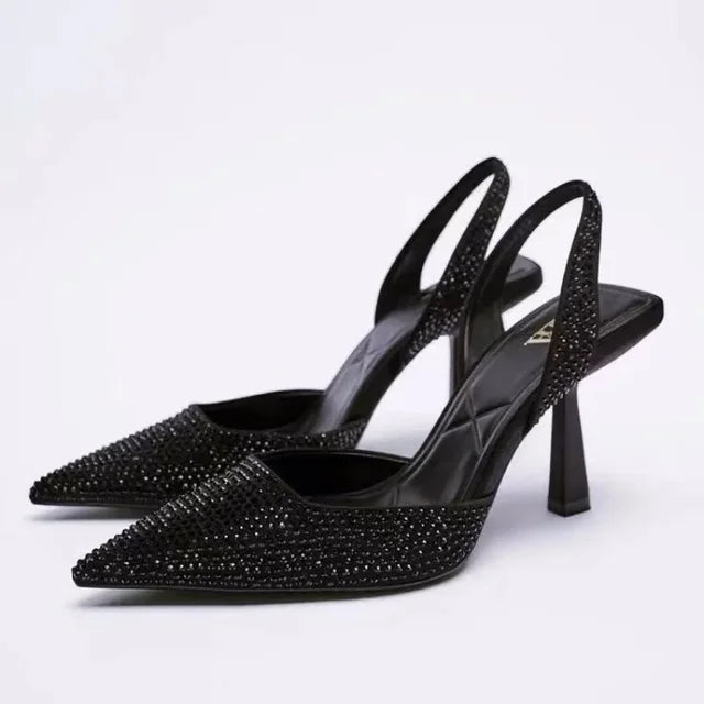 Damen Slingback Pumps mit Funkelakzenten - Norvielle
