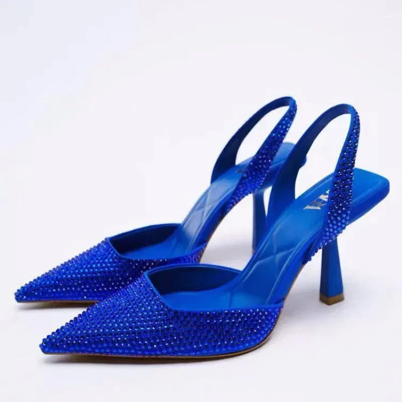 Damen Slingback Pumps mit Funkelakzenten